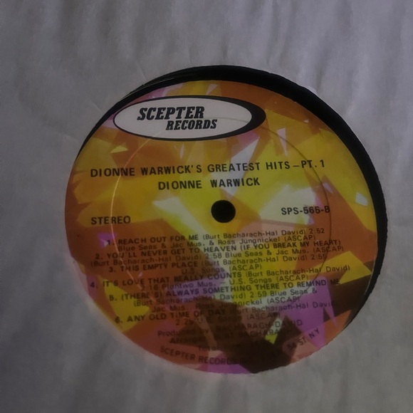 Dionne Warwick’s Golden Hits Part 1 1962-64 LP Vinyl Record - Picture 5 of 5